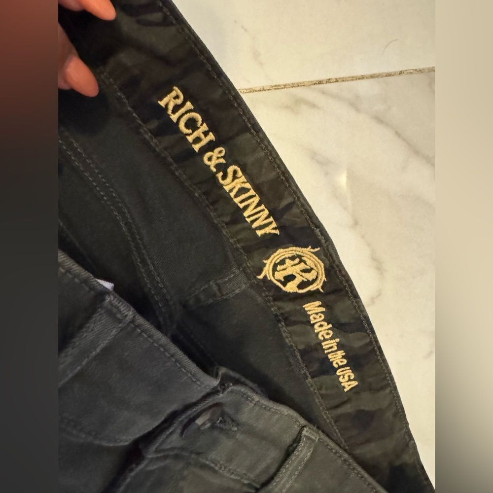 Rich & Skinny- Dark Green Skinny Jeans #11 - Picture 3 of 8